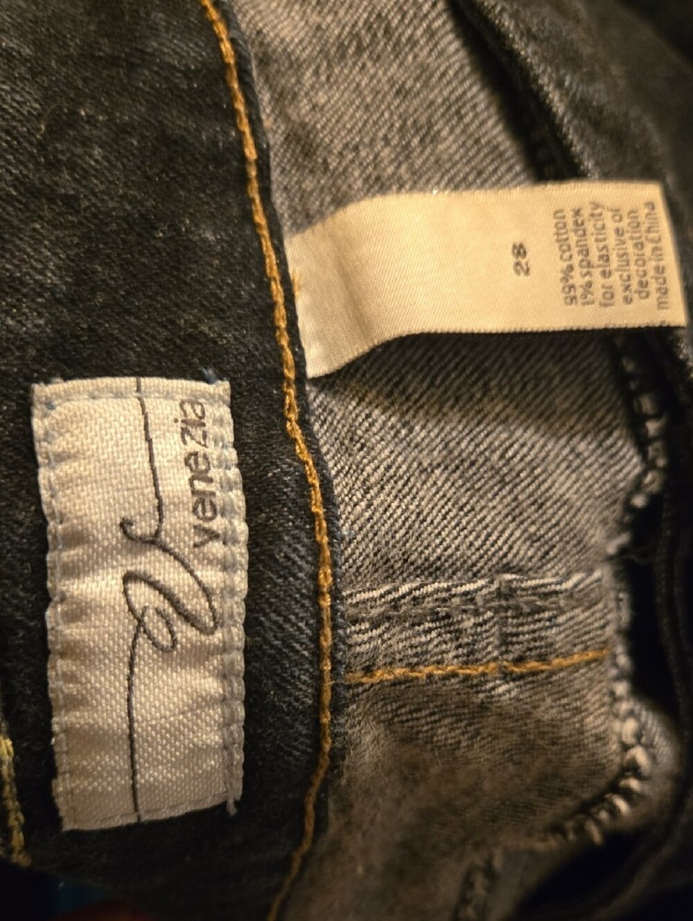 Venezia Women Darkwash Bootcut Jeans with Multicolor Pocket Stitching 28W - Picture 7 of 8